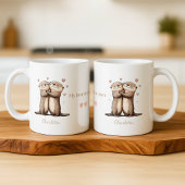 オーダーメイドハートのカワウソマグ コーヒーマグカップ