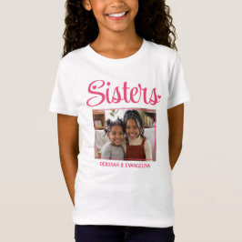 オーダーメイドハートスクリプト写真SISTERS Tシャツ