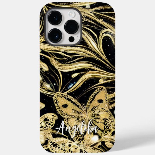 オーダーメイドバタフライ ネーム入り Case-Mate iPhoneケース (裏面)