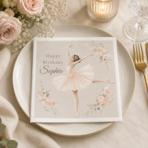オーダーメイドバレリーナの誕生日ピンクの花