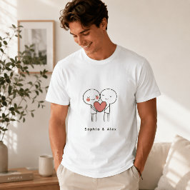 オーダーメイドバレンタインカップルおそろいTシャツ Tシャツ