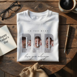 オーダーメイドパパの写真入り|世界で一番のパパへカスタムギフト Tシャツ
