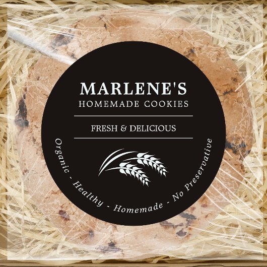 オーダーメイドパン屋手作り食品クラシック丸型ステッカー ラウンドシール