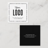 オーダーメイドパーソナライズされたラブオーダー スクエア名刺 (正面/裏面)