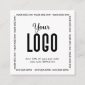 オーダーメイドパーソナライズされたラブオーダー スクエア名刺 (正面)