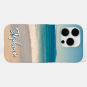 オーダーメイドビーチフォト・オーシャンブルー Case-Mate iPhoneケース (裏面 (横))