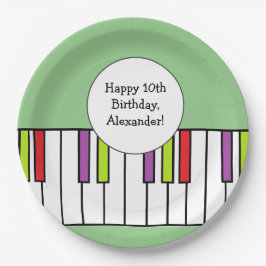 オーダーメイドピアノキーボード音楽誕生日パーティー ペーパープレート