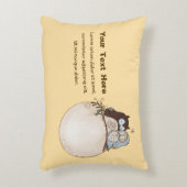 オーダーメイドフクロウのクッション枕 アクセントクッション (正面(垂直))