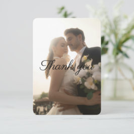 オーダーメイドフラット結婚式サンクスカード - 個人化可能