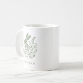 オーダーメイドフラワーのイースターバニー コーヒーマグカップ (正面左)