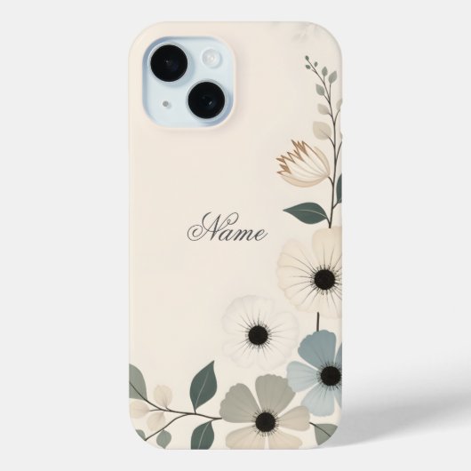 オーダーメイドフラワーモチーフエッジング Case-Mate iPhoneケース (裏面)