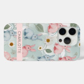 オーダーメイドフラワーラビットiPhoneケース Case-Mate iPhoneケース (裏面 (横))