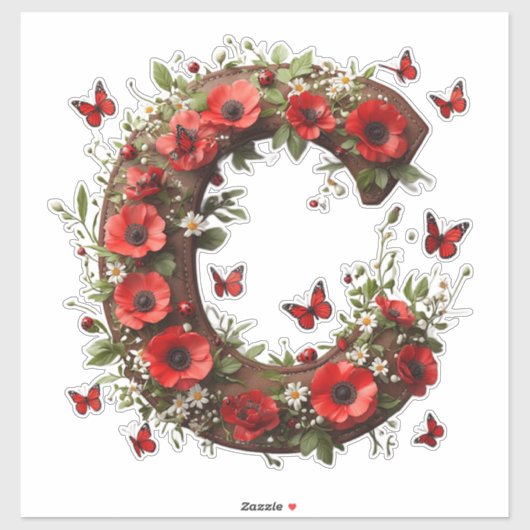 🐞 オーダーメイドフラワー クラフト用C文字 🌺 シール (シート)