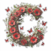 🐞 オーダーメイドフラワー クラフト用C文字 🌺 シール (正面)