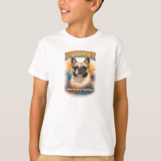 オーダーメイドフレンチブルドッグコーヒーTシャツ Tシャツ