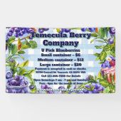 オーダーメイドブルーベリー狩り農場 販促キャンペーン 横断幕 (横)