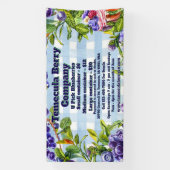 オーダーメイドブルーベリー狩り農場 販売促進 横断幕 (縦)