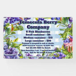 オーダーメイドブルーベリー狩り農場 販売促進 横断幕