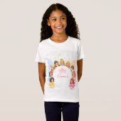 オーダーメイドプリンセスガール誕生日Tシャツ Tシャツ (正面フル)