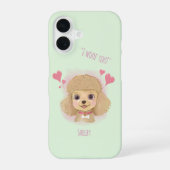 オーダーメイドプードルのiPhoneケース – I Woof You ギフト iPhone 16ケース (裏面)