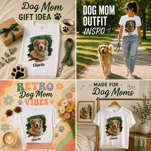 オーダーメイドペットの写真と名前 Tシャツ