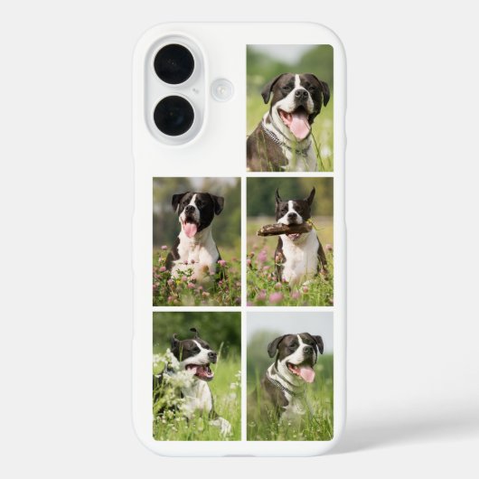オーダーメイドペットの犬フォトコラージュ Case-Mate iPhoneケース (裏面)