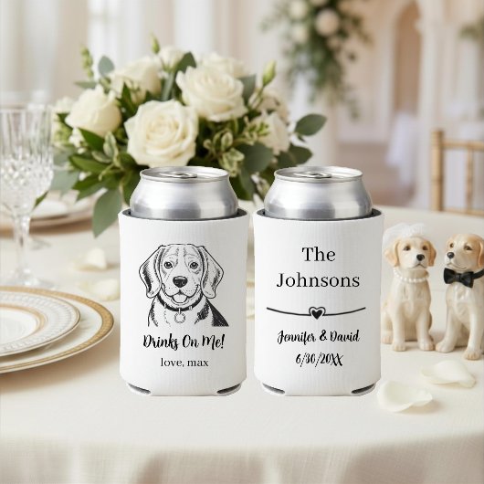 オーダーメイドペットの結婚式 缶クーラー