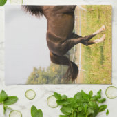 オーダーメイドペットの馬の写真カスタム絵画 キッチンタオル (折り畳み)