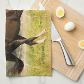 オーダーメイドペットの馬の写真カスタム絵画 キッチンタオル (四つ折り)