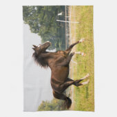 オーダーメイドペットの馬の写真カスタム絵画 キッチンタオル (縦)
