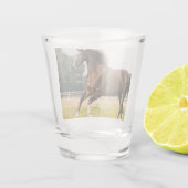 オーダーメイドペットの馬の写真カスタム絵画 ショットグラス (裏面)