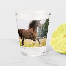 オーダーメイドペットの馬の写真カスタム絵画 ショットグラス