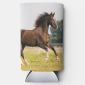 オーダーメイドペットの馬の写真カスタム絵画 スリム缶クーラー (正面)