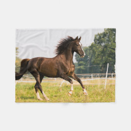 オーダーメイドペットの馬の写真カスタム絵画 フリースブランケット