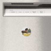 オーダーメイドペットの馬の写真カスタム絵画 マグネット (インサイチュ (食洗機))