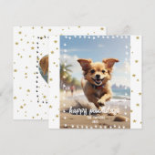 オーダーメイドペット写真　肉球プリントフレーム シーズンカード (正面/裏面)