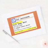 オーダーメイドホットチョコレート処方箋 長方形シール (封筒)