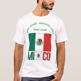 オーダーメイドメキシコフラグファミリーリユニオン メンズ Tシャツ