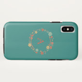 オーダーメイドモダンフラワーガーランド Case-Mate iPhoneケース (裏面(横))