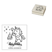 オーダーメイドユニコーン1歳の誕生日 ラバースタンプ (押印)