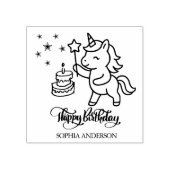 オーダーメイドユニコーン1歳の誕生日 ラバースタンプ (インプリント)