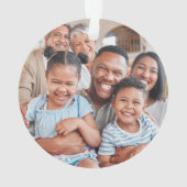 オーダーメイド両面ファミリー2枚写真クリスマス オーナメント (裏面)