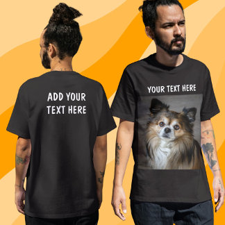 オーダーメイド両面写真&テキスト Tシャツ