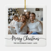 オーダーメイド両面2写真 メリークリスマス セラミックオーナメント (裏面)