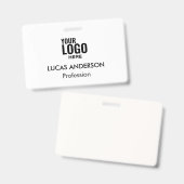 オーダーメイド企業用従業員IDバッジ・ターコイズ バッジ (正面＆裏面)