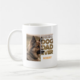 オーダーメイド写真入り最高の犬の父 コーヒーマグカップ