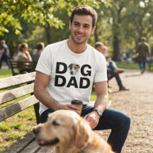 オーダーメイド写真入り父の日ギフトTシャツ 犬のお父さん