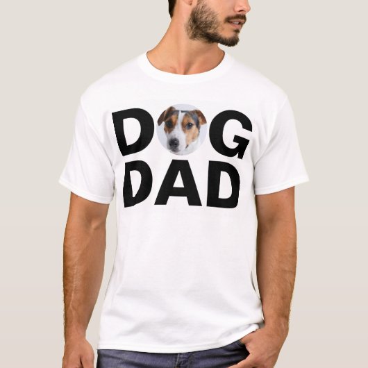 オーダーメイド写真入り父の日ギフトTシャツ 犬のお父さん Tシャツ (正面)