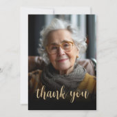 オーダーメイド写真入り80歳の誕生日パーティー サンキューカード (正面)