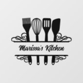 オーダーメイド分割キッチンモノグラム ウィンドウサイン (シート)